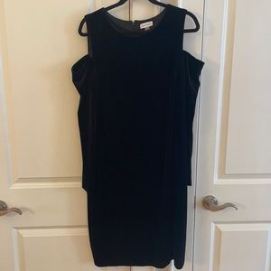 Calvin Klein velvet black dress